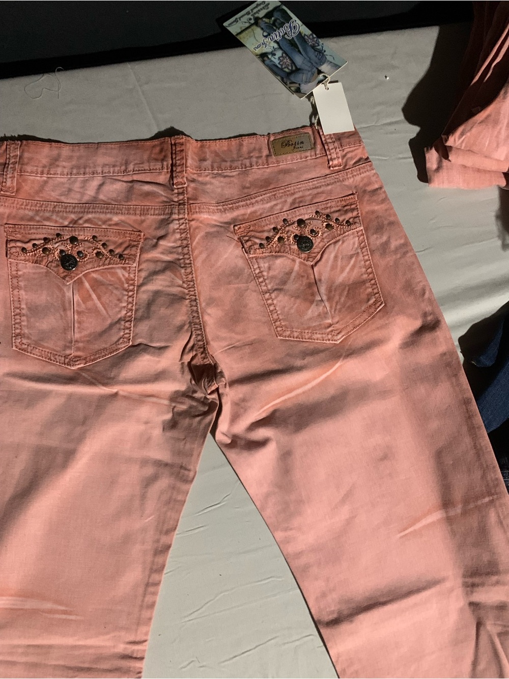 Embellished Pink Skinny Jeans for Women - Fashion Detail